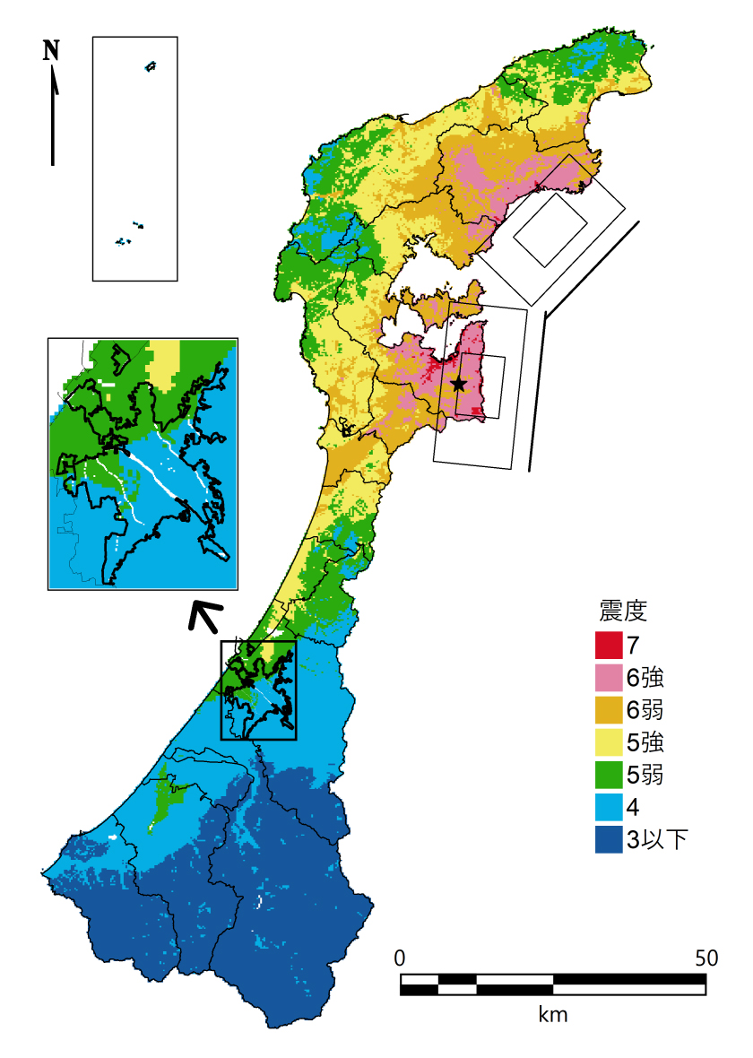 七尾湾東方断層帯の断層図